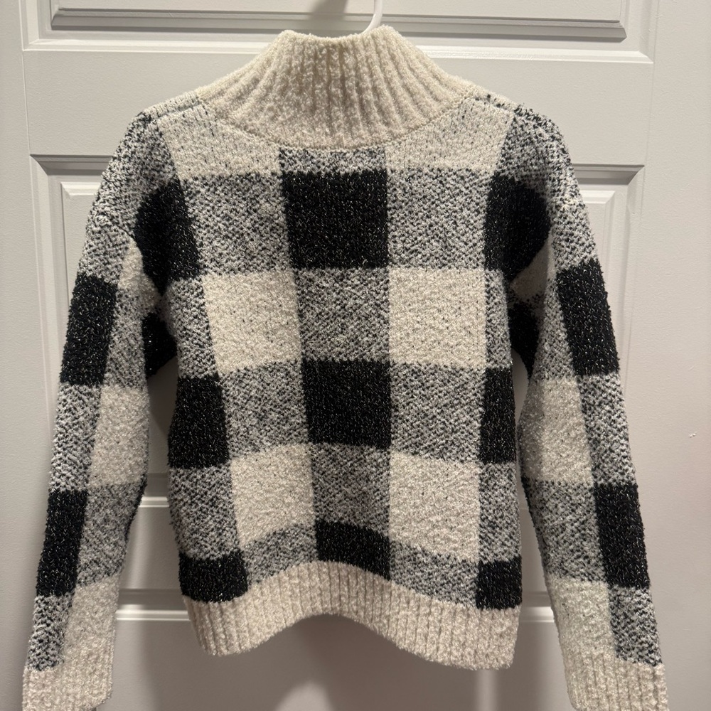 Cat & Jack Cozy Knit Sweater - White and Black